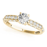 14kt gold Single Row Engagement Ring Channel Set