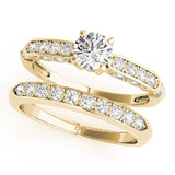 14kt gold Single Row Engagement Ring Channel Set