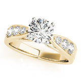 14kt gold Single Row Engagement Ring Channel Set