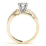 14kt gold Single Row Engagement Ring Channel Set
