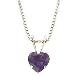 GENUINE AMETHYST HEART NECKLACE