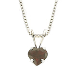 GENUINE GARNET HEART NECKLACE