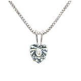 .01 TW GENUINE DIAMOND 5MM  HEART NECKLACE