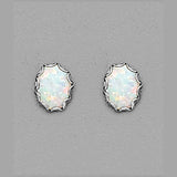 10x8 White Simulated Created Opal