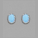 10x8 Light Blue Simulated Created Opal