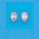 9X6 PEAR PINK CZ EARRINGS