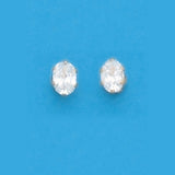 7X5 OVAL CZ EARRINGS