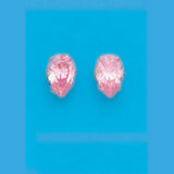 9X6 PEAR PINK CZ EARRINGS