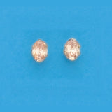 7X5 OVAL CHAMPAGNE CZ EARRINGS