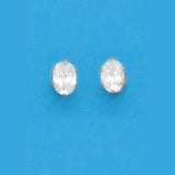 7X5 OVAL CZ EARRINGS
