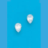 7X5 PEAR CZ EARRINGS
