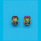 8x6 Emerald Cut Mystic Fire Topaz
