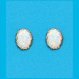 10x8 White Simulated Created Opal