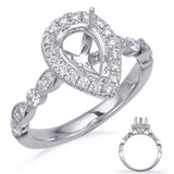 White Gold Halo Engagement Ring