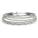 White Gold Bangle Italian Made