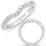 White Gold Curved Band