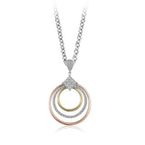 14K TRI GOLD .64 TW DIA PEND -GH/SI2****..-G12-