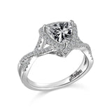 14K W/G .36 SEMI ENG RG TO HOLD A 7X7MM TRILLION CTR GH/SI2***