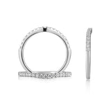 14K W/G .25 CT TW RD DIAMOND BAND GH/SI2