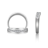 14K W/G .45 TW DIA BAND-EURO SHANK-GH/SI2****