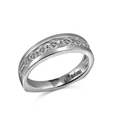 14K W/G .43 CT TW PC DIA BAND-EURO SHANK GH/SI2
