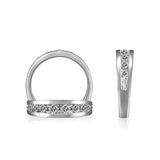 14K W/G .43 CT TW PC DIA BAND-EURO SHANK GH/SI2