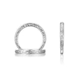 14K W/G CARVED WEDDING BAND****