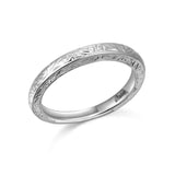 14K W/G CARVED BAND****