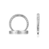 14K W/G CARVED BAND****