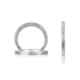 14K W/G CARVED BAND****