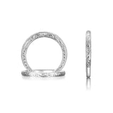 14K W/G CARVED WEDDING BAND****