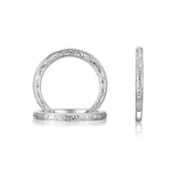 14K W/G CARVED BAND****