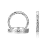 14K W/G CARVED BAND***