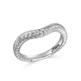 14K W/G CARVED BAND