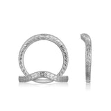14K W/G CARVED BAND