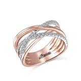 14K TT ROSE & W/G .24 TW DIA BAND-GH/SI2**19