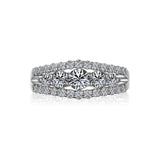 14K W/G .99CT SEMI DIA BD TO HOLD A .30CT RD CTR DIA-GH/SI2***