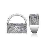 14K TT 1CT TW DIAMOND TAPERED DIA BAND-GH/SI2**19