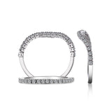 14K W/G .23CT TW DIAMOND FLEX RING-GH/SI2