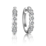 14K W/G DIA EARRINGS-1/2CT TW-GH/SI2****