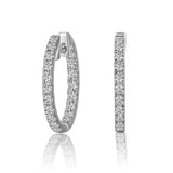 14K W/G 1CT TW INSIDE/OUTSIDE DIA EARRINGS-GH/SI2****($1300)