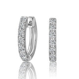 14K W/G.49 TW  DIA HOOP EARRINGS-GH/SI2****($1300)