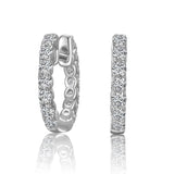 14K W/G .50CT TW DIA EARRINGS-GH/SI2***