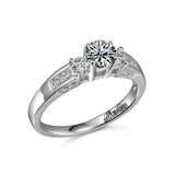 SEMI-14K W/G .34 SEMI ENG RG FOR A  1/4 CT RD CTR- GH/SI2