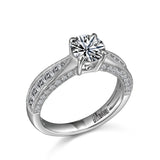  14K W/G .96CT SEMI ENG RG-GH/SI2****