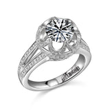 14K W/G .60 SEMI ENG RING-GH/SI2****