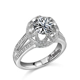 14K W/G .75 SEMI ENG RG FOR 2 CT RD CTR-GH/SI2****