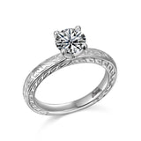 14K W/G CARVED ENG RG****