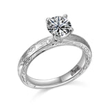 14K W/G CARVED ENG RG****