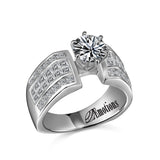 14K WG 1.8 CT  INVIS SET SEMI ENG RG-GH/SI2****